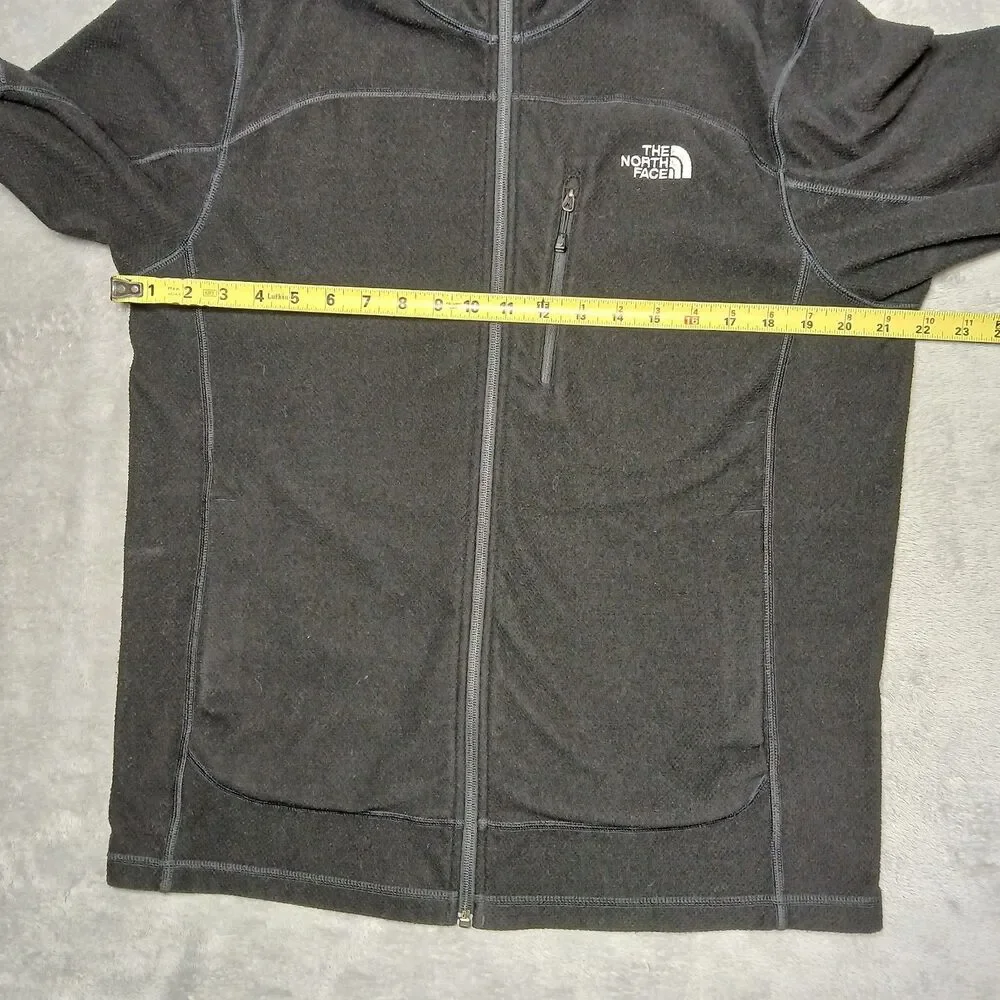 The North Face Cap-Rock Mens Medium M Black Textured Fleece Jacket Gorpcore